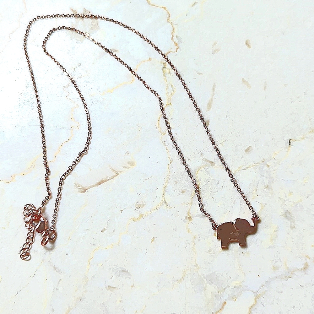 Rose gold Elephant necklace
